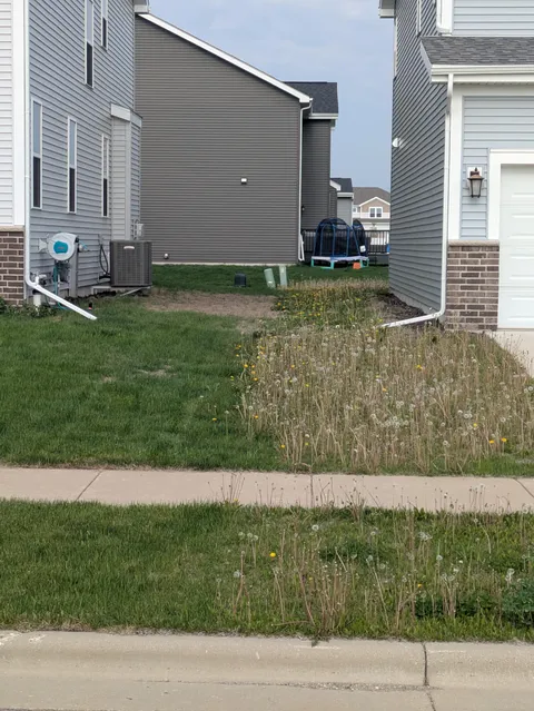 Property line delineated by weed control