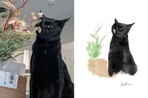 I’d love to draw your adorable kitty—anything is fine! Let’s have a fun day together!
