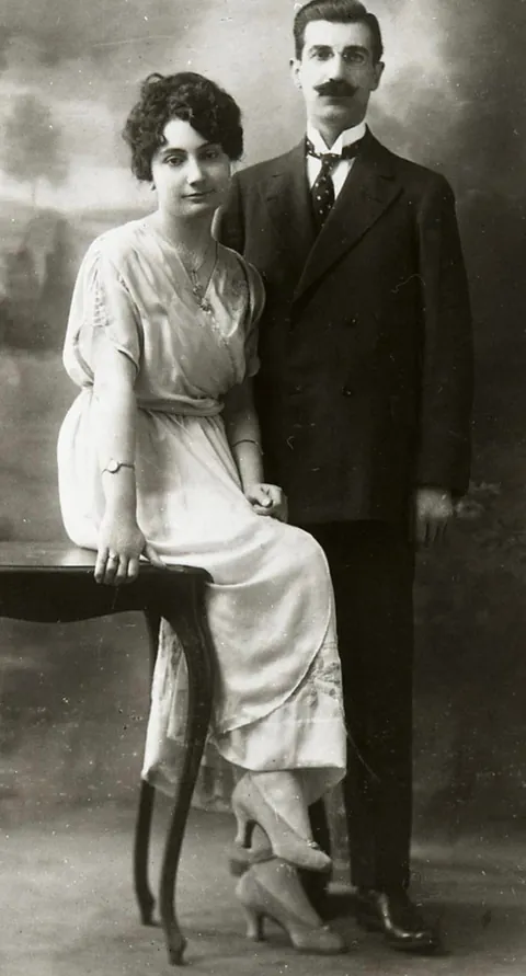 Mrs.Araxie Papazian (née Injidgjin)  as toddler ,a child and then a newly wed.