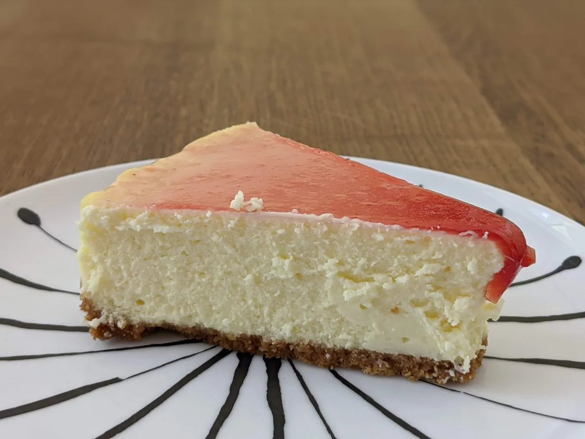 It's not much compared to the food on here but here's a strawberry cheesecake my parents made as a present for graduating middle school.