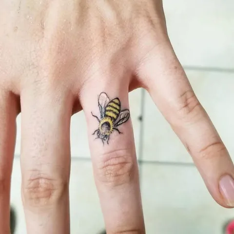 Honey Bees for a pair of married beekeepers, by Keith C (me) at Spinning Needle Tattoos in Ft Worth