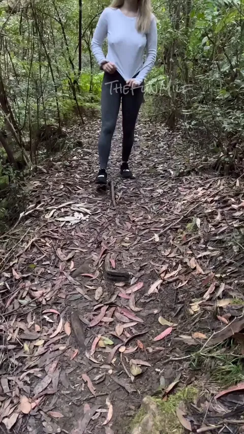Everyone I passed on the hike could tell I wasn’t wearing a bra! [GIF]