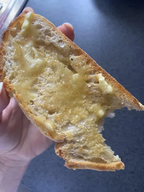 [i ate] toast with butter and sea salt