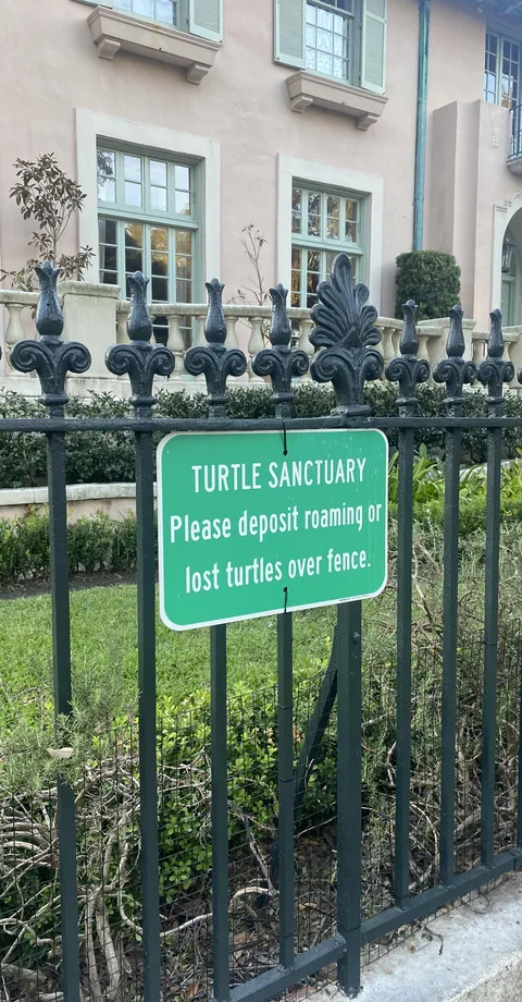 This sign at this house that takes in stray turtles