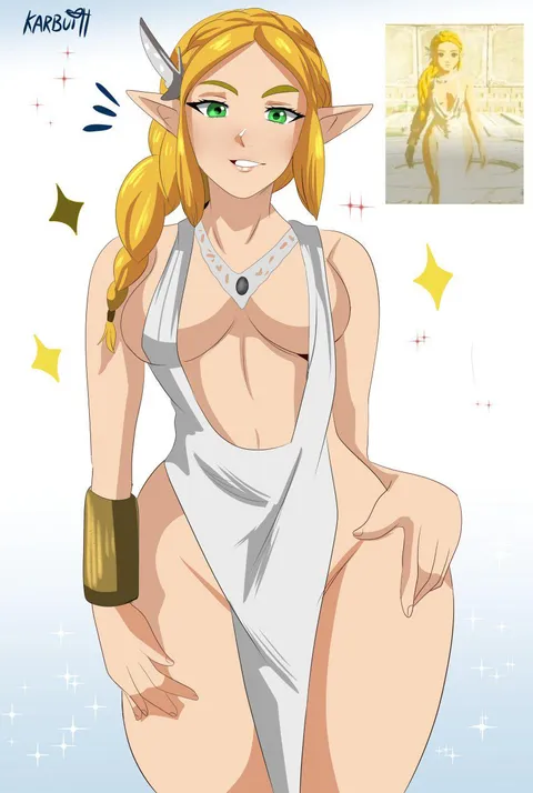 Zelda in that one dress by @Karbuitt