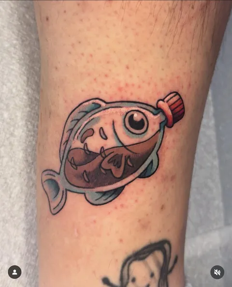 Happy, little soy fish (artist: etch.a.sketchies, Stafford, UK)