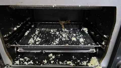 So i was roasting potatoes and one of them decided i need to clean the oven too along with the dishes.