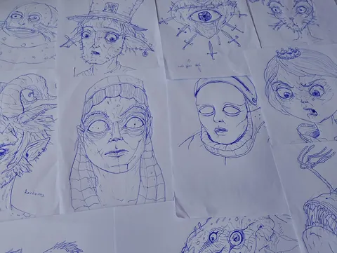 I'm making a small game set in the Alice universe, hand drawn