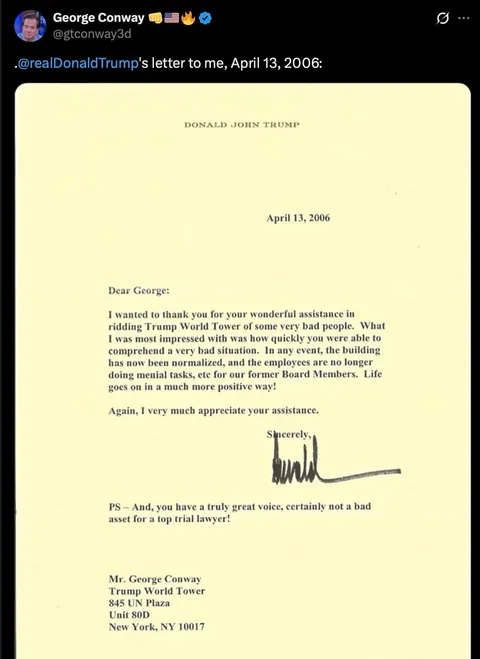 Trump: “It's not my signature.”