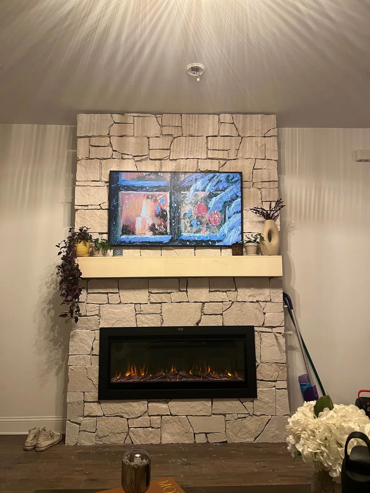 Roast my DIY - Stone Fireplace Wall