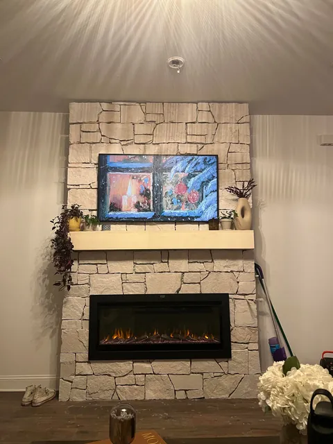 Roast my DIY - Stone Fireplace Wall