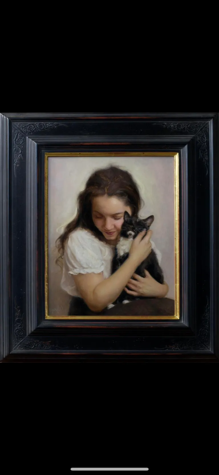 The first painting I did of myself and my cat — “A Mother’s Love” 🥰