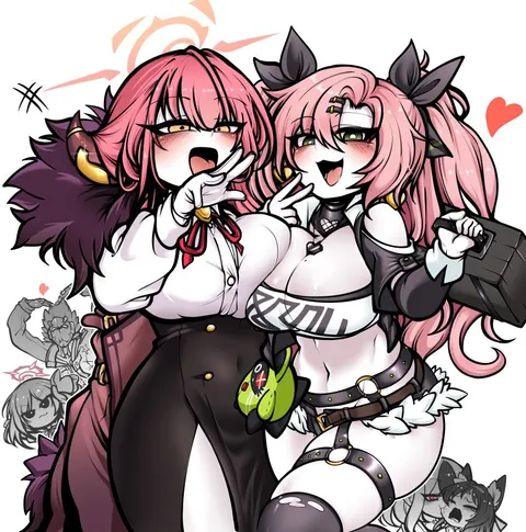 Day 83: Annoying brats laughing at you. (Blue Archive) (Zenless Zone Zero) [Uncolorcube]