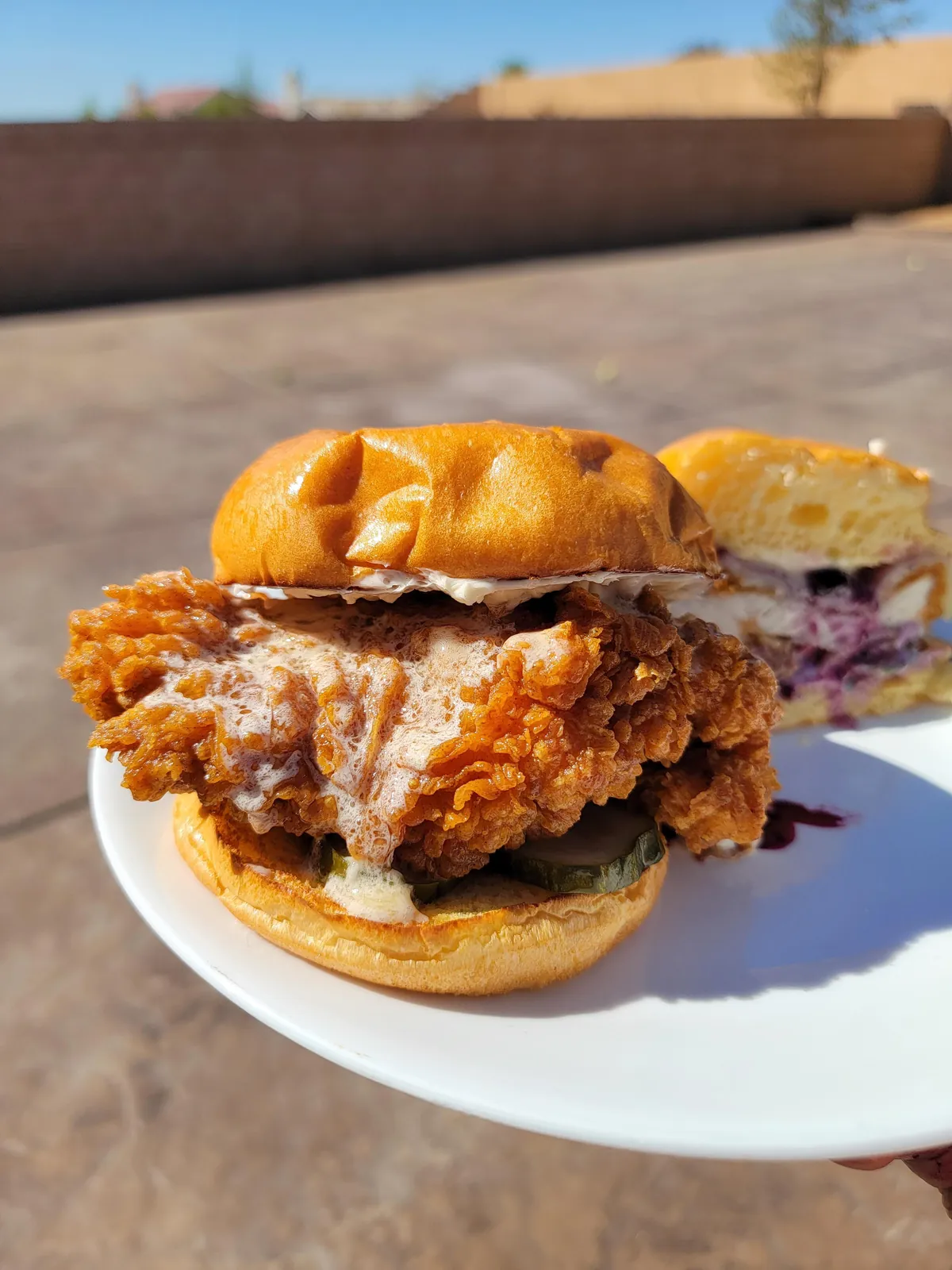 [Homemade] honey butter chicken sandwich