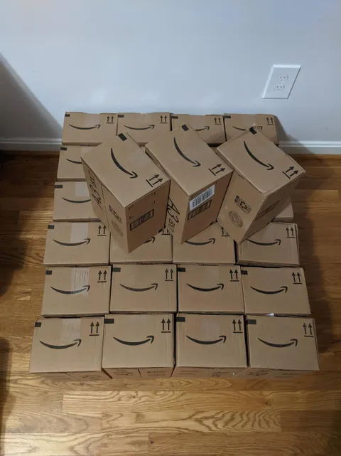 Ordered 27 books from Amazon on a single order. Got 27 boxes with 1 book each delivered.