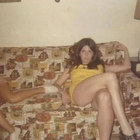 My Grandma chilling on the couch, 1971.