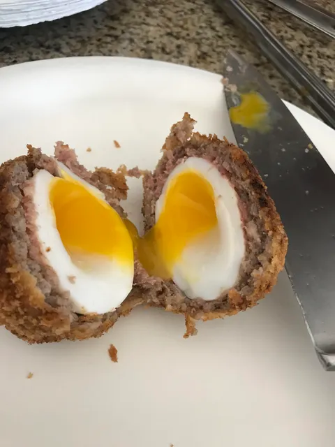I fucking did it!!!! Homemade scotch eggs!! [oc]