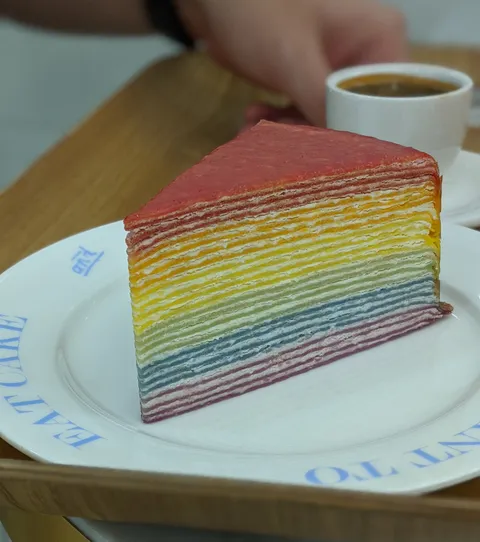 [I ate] Rainbow Crepe Cake