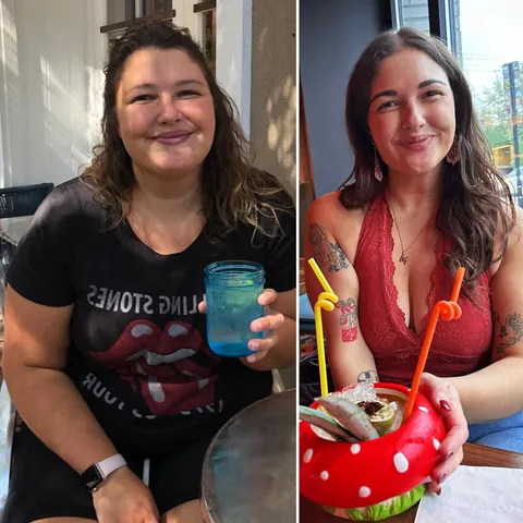 -111 lbs down, same smile, different face!