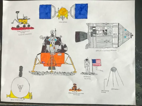 Drew some spacecraft today
