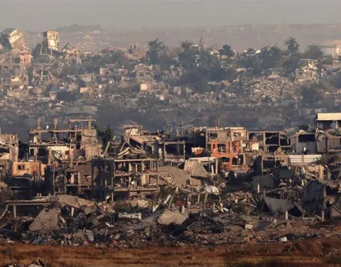 Gaza, as seen from Israel.