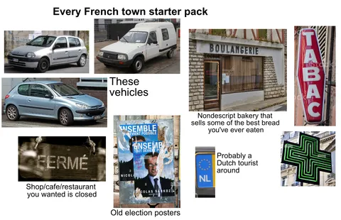 Every French town starter pack