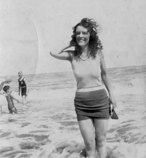 At the beach. 1920's.