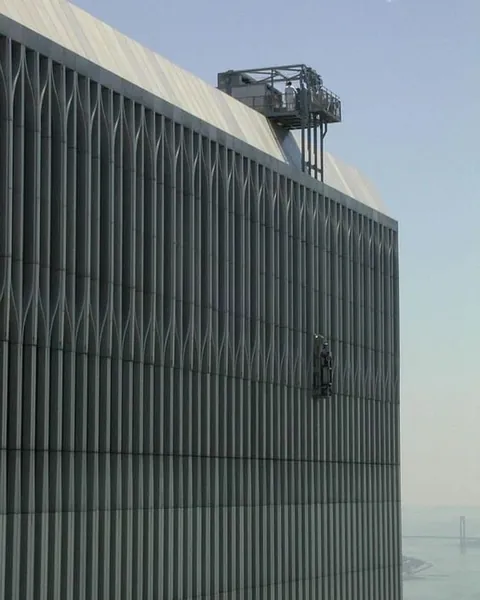 Photos that show the facade of the original World Trade Center . . .