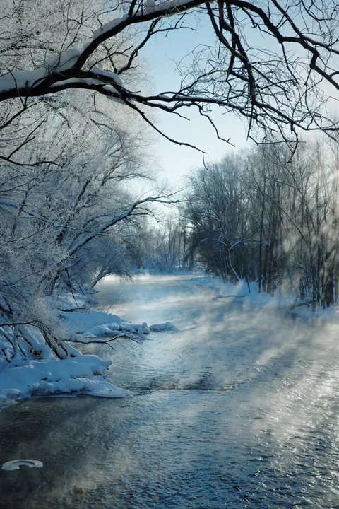 Frosty river