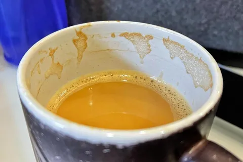 My coffee made a world map