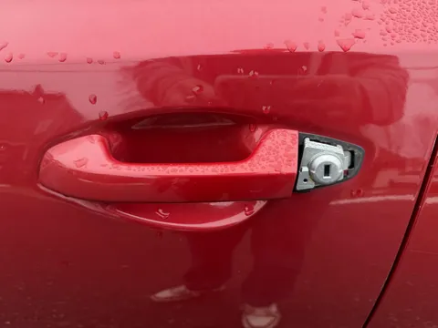 Came out from shopping to find a piece of my door is gone. Nowhere on the ground.