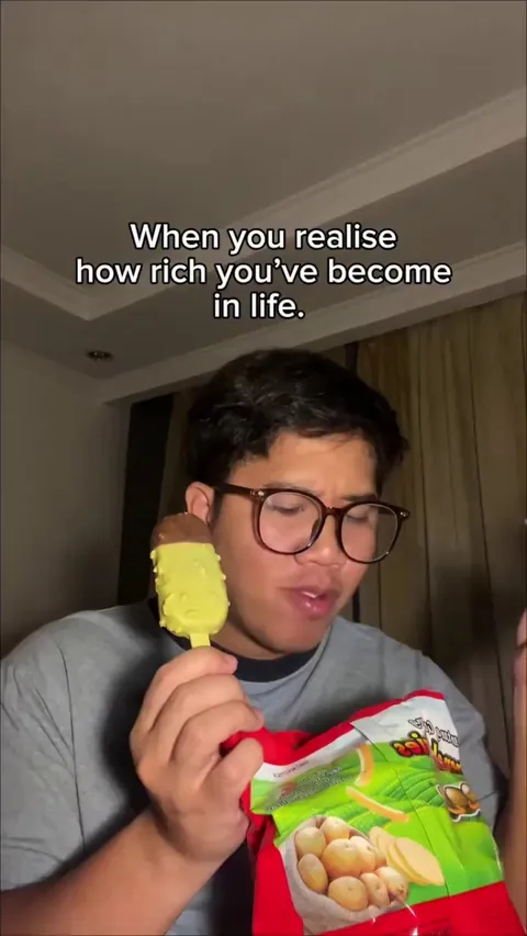 When you realize how rich you've become in life.