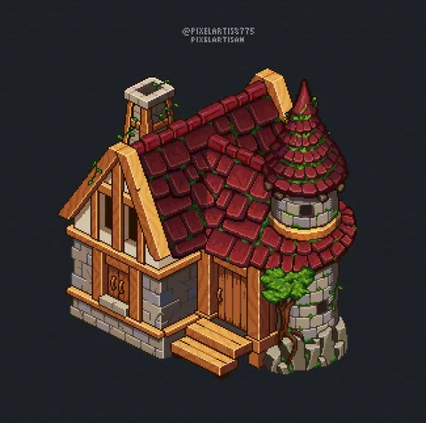 Isometric Rustic House
