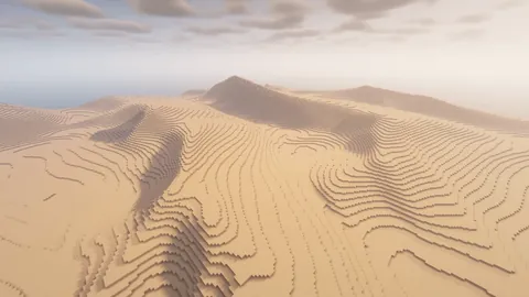 the desert desperately needs a sand dune biome, to contrast with the grassy new desert