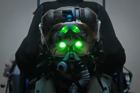 Japanese pilot with f-35 helmet (helmet costs around 200.000$ 