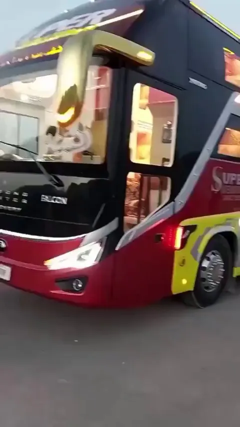 Pakistani buses with ‘business class’ seats installed in place of the luggage compartment.