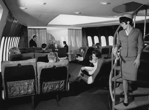 This is what first class on a plane in 1960 looked like.