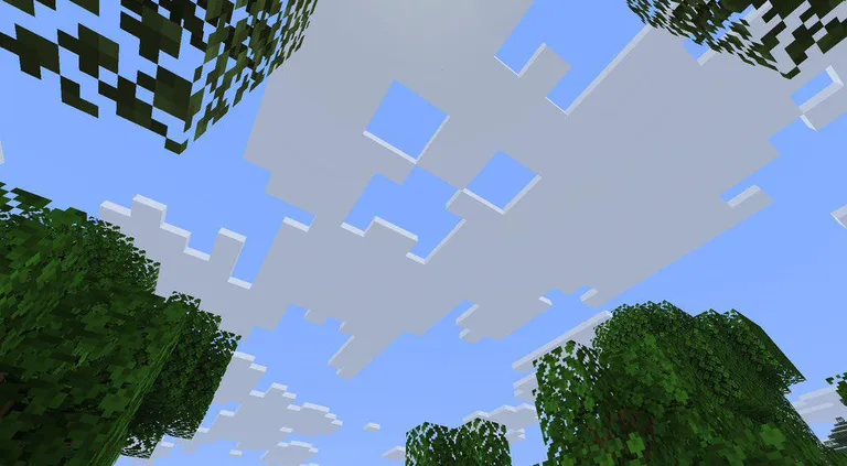 In the latest snapshot, clouds have been changed and now there's a creeper face shaped in them