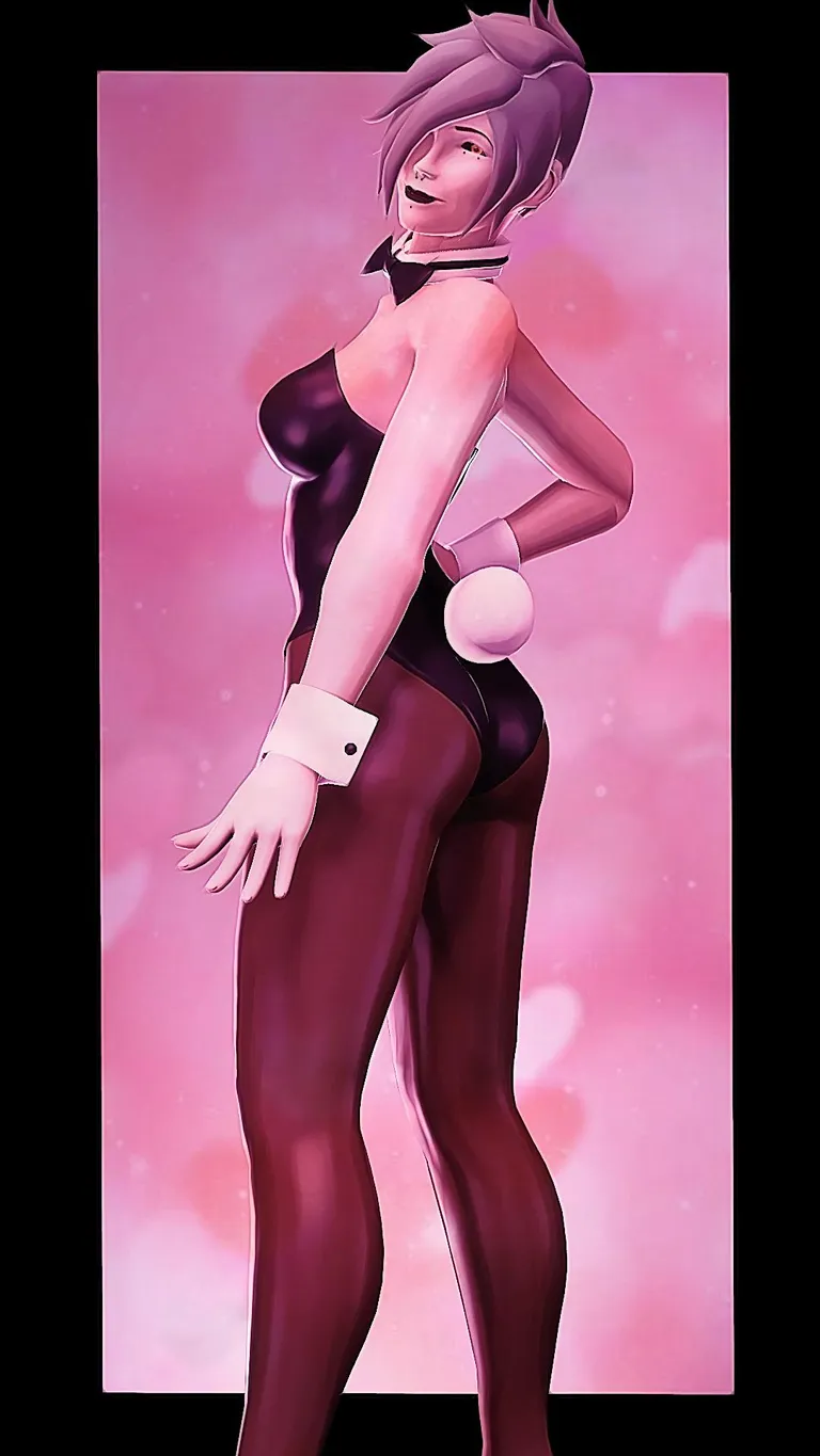 My femscout OC (Iris) in a bunny costume