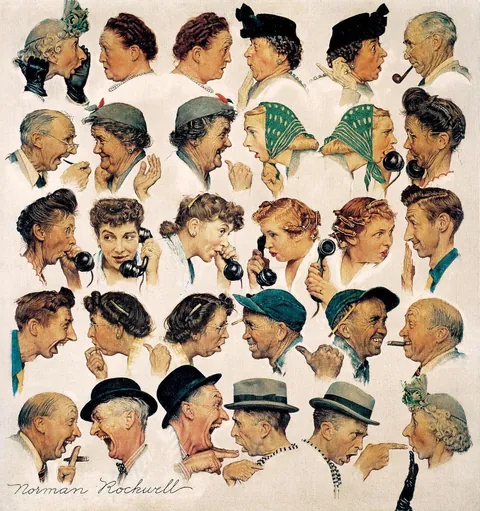 The Gossips, Norman Rockwell, oil on canvas, 1948