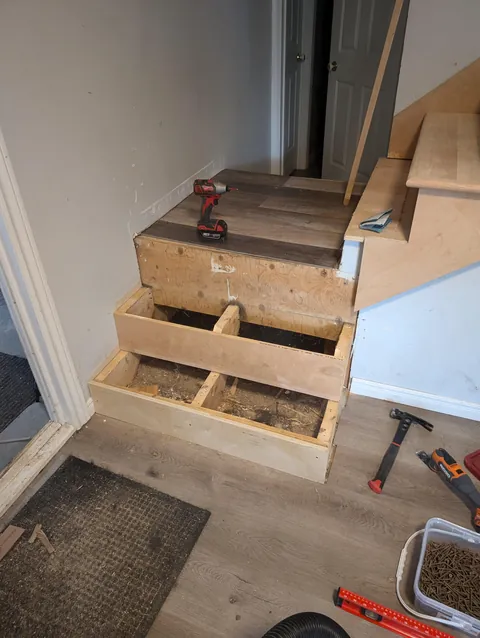 Re-did my stairs after removing carpet 