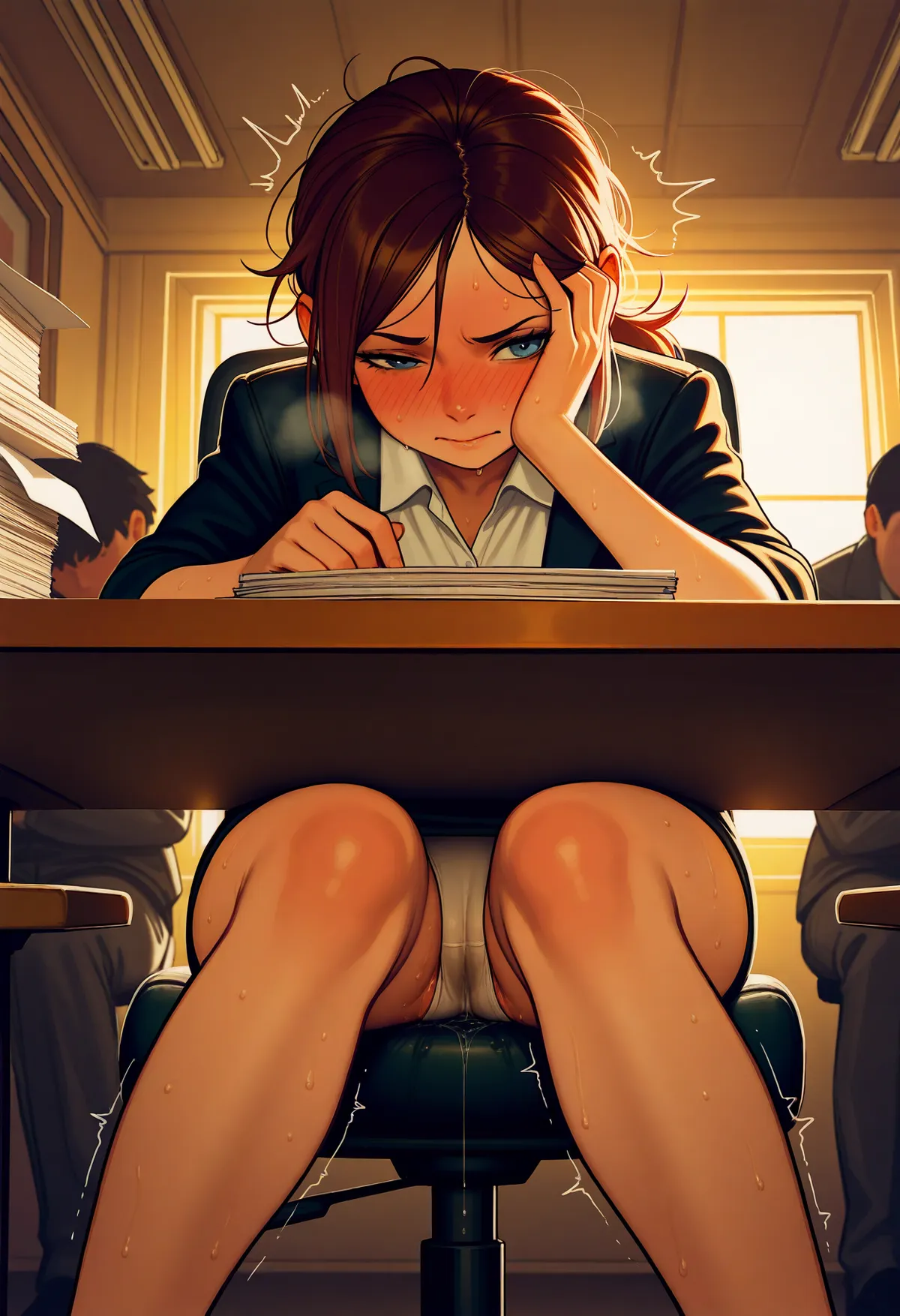 he keepts turning it on during meetings