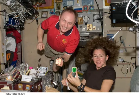 Christmas inside the International Space Station