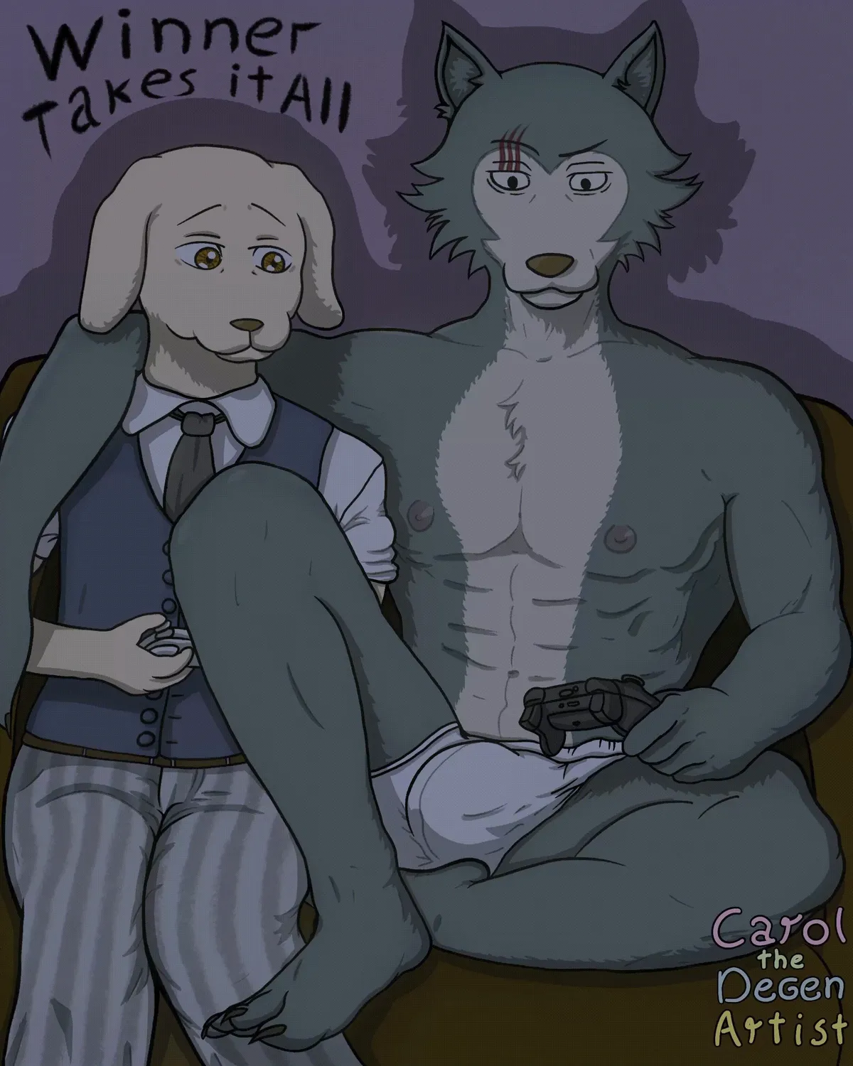 Legoshi and Jack have some fun :3 (Beastars) [MM] (OC) (Carol_The_Degen_Artist)