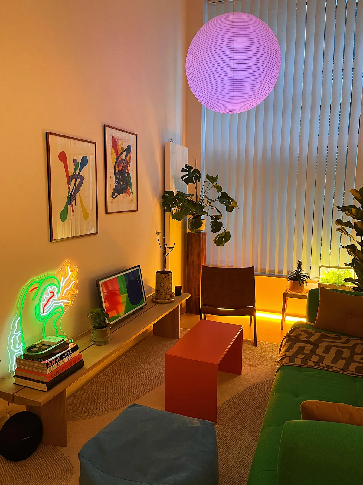 Our colorful apartment here in Stockholm.