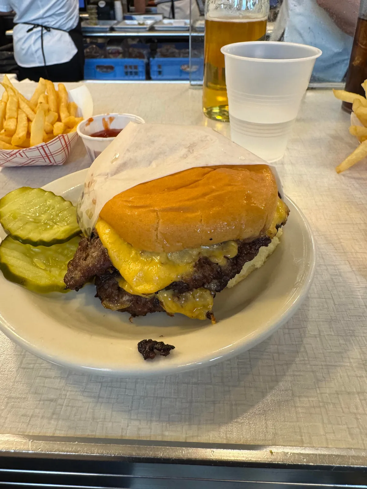 [i ate] a burger from George Motz