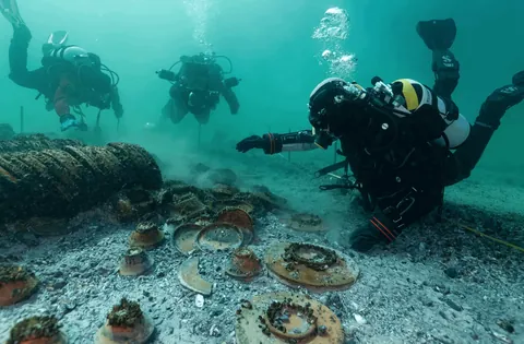 Hundreds of items from the 1st century CE recovered from the bed of Lake Neuchâtel
