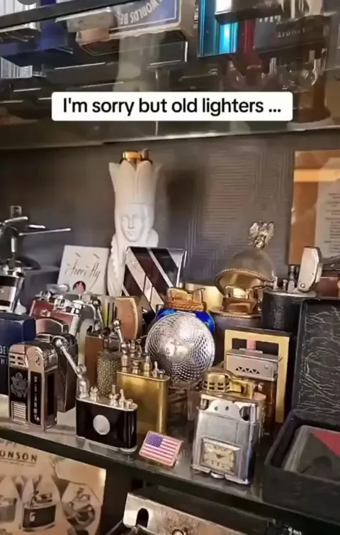 These antique lighters.