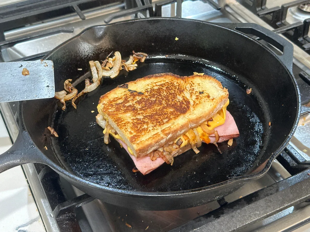 [homemade] hot ham and cheese