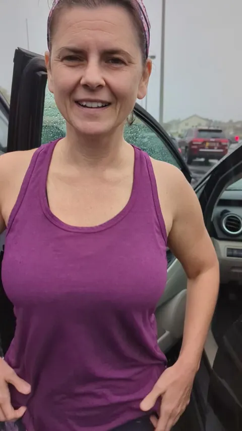 Rain doesn't stop me from getting my tits out in the parking lot ;)
